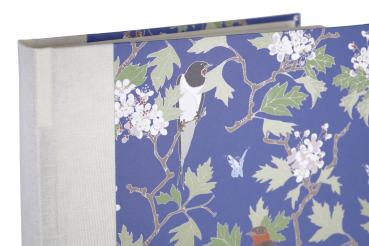 Blue - red photo album "Gustl", square album, retro pattern - Kopie
